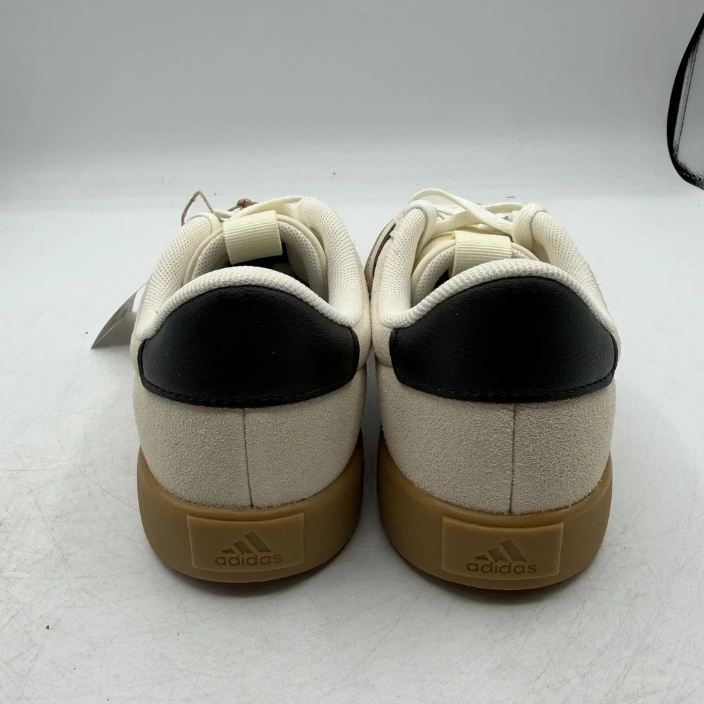 Adidas VL Court 3.0 Shoes Womens Sz‎ 6 Cream/Beige Black Sneakers Casual KI6728